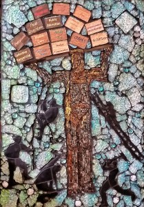 Under Seige Mosaic - mixed media 16 x 24 Available for Purchase $600