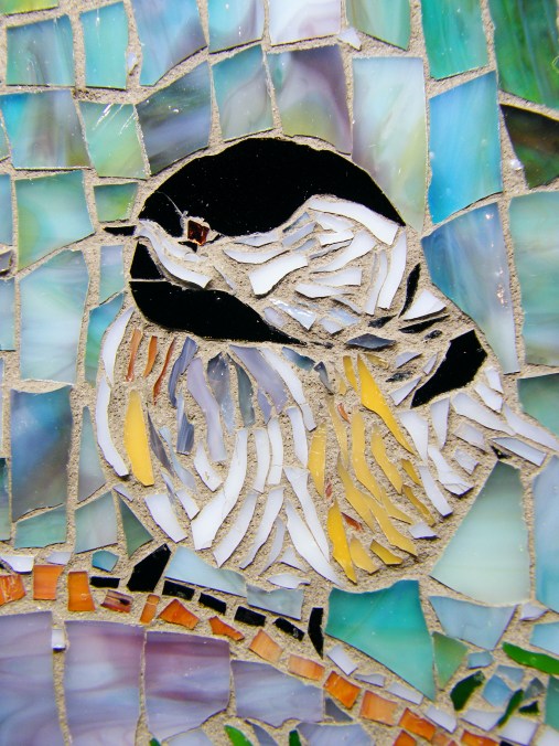 Snowy Chickadees detail 2