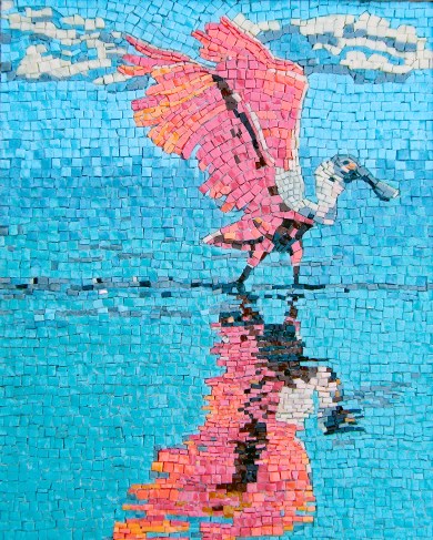 spoonbill mosaic